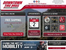 Tablet Screenshot of downtowntirecenter.com